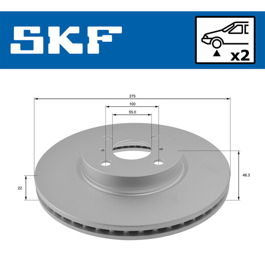 VKBD 80495 V2 - Brake Disc 