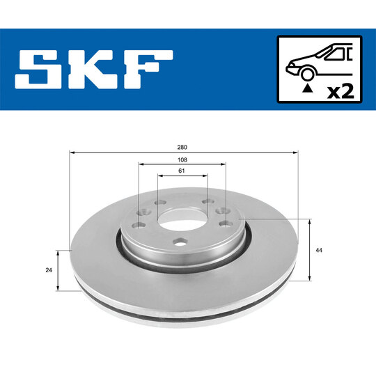 VKBD 80384 V2 - Brake Disc 