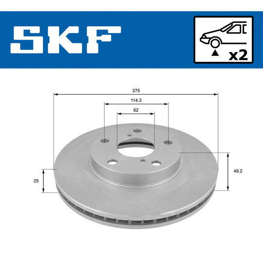 VKBD 80375 V2 - Brake Disc 