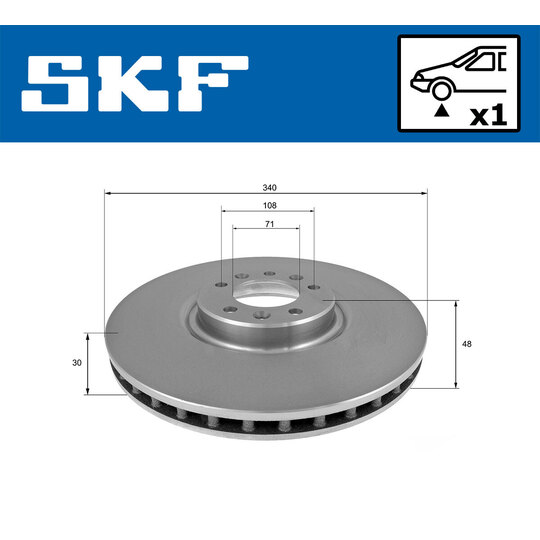 VKBD 80335 V1 - Brake Disc 