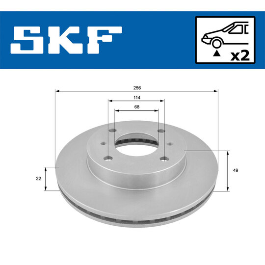 VKBD 80828 V2 - Brake Disc 