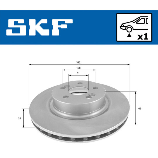 VKBD 80607 V1 - Brake Disc 