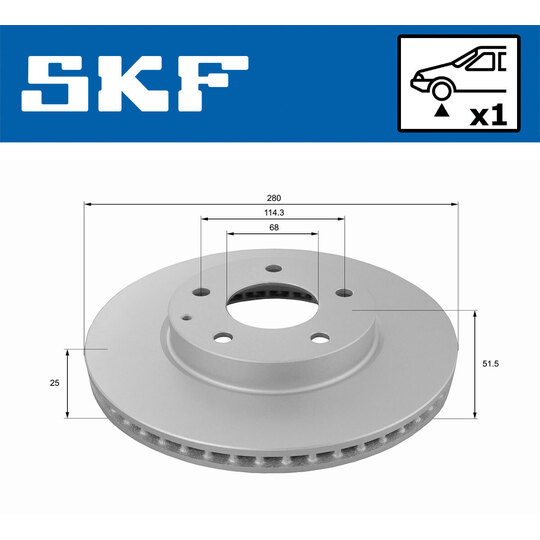 VKBD 80739 V1 - Brake Disc 