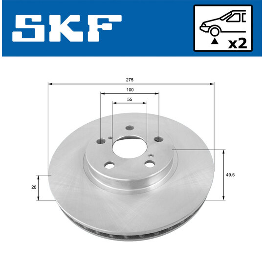 VKBD 80774 V2 - Brake Disc 