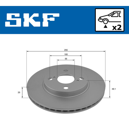 VKBD 80333 V2 - Brake Disc 