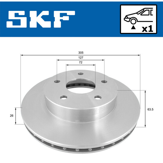 VKBD 80727 V1 - Brake Disc 