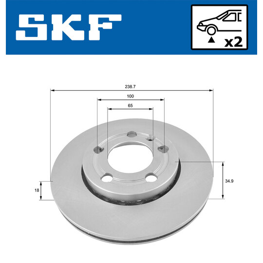 VKBD 80612 V2 - Brake Disc 