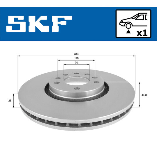 VKBD 80492 V1 - Brake Disc 