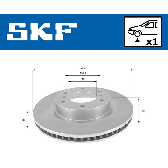 VKBD 80433 V1 - Brake Disc 