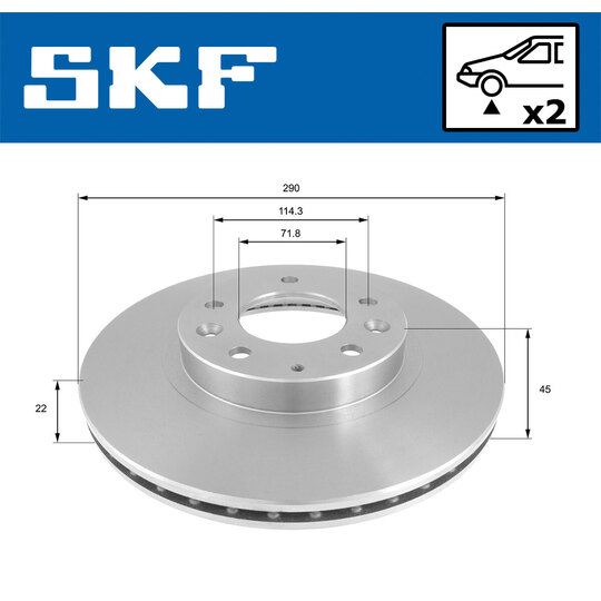 VKBD 80807 V2 - Brake Disc 