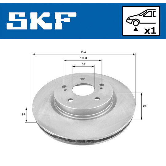 VKBD 80414 V1 - Brake Disc 