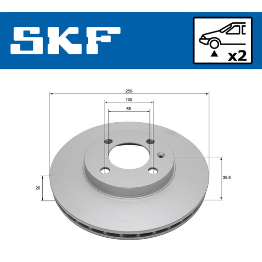 VKBD 80500 V2 - Brake Disc 