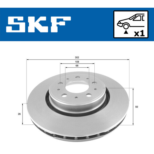 VKBD 80629 V1 - Brake Disc 