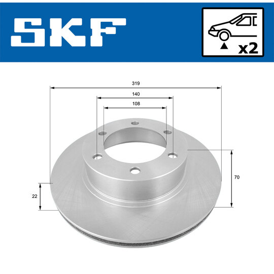 VKBD 80403 V2 - Brake Disc 