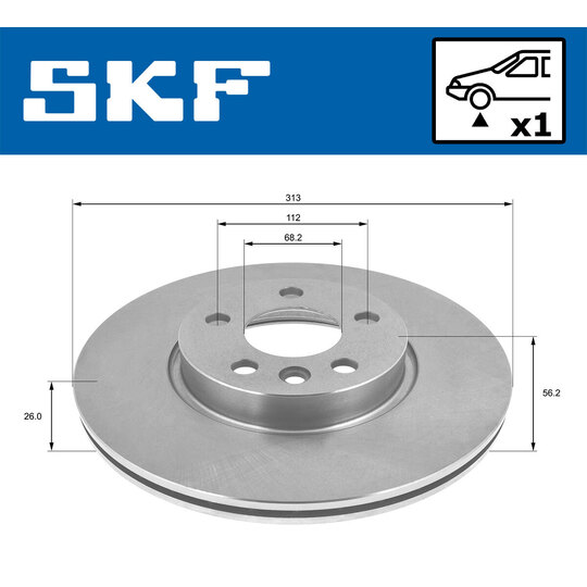 VKBD 80557 V1 - Brake Disc 