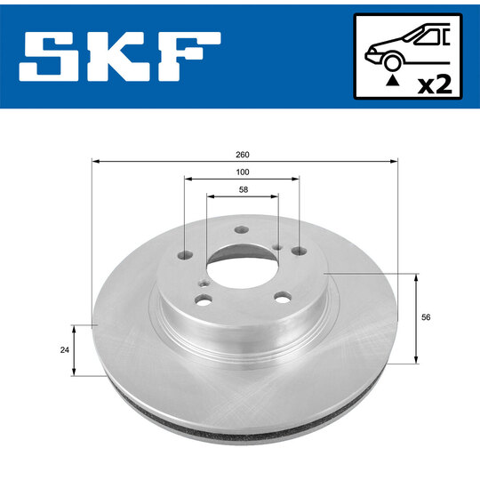 VKBD 80636 V2 - Brake Disc 