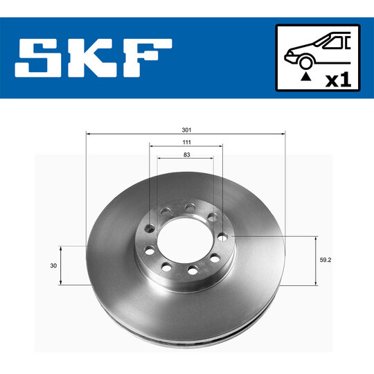 VKBD 80778 V1 - Brake Disc 