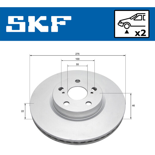 VKBD 80423 V2 - Brake Disc 