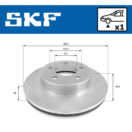 VKBD 80737 V1 - Brake Disc 