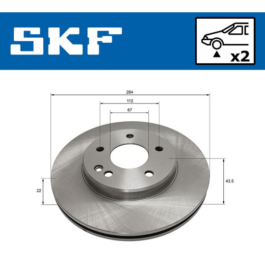 VKBD 80461 V2 - Brake Disc 