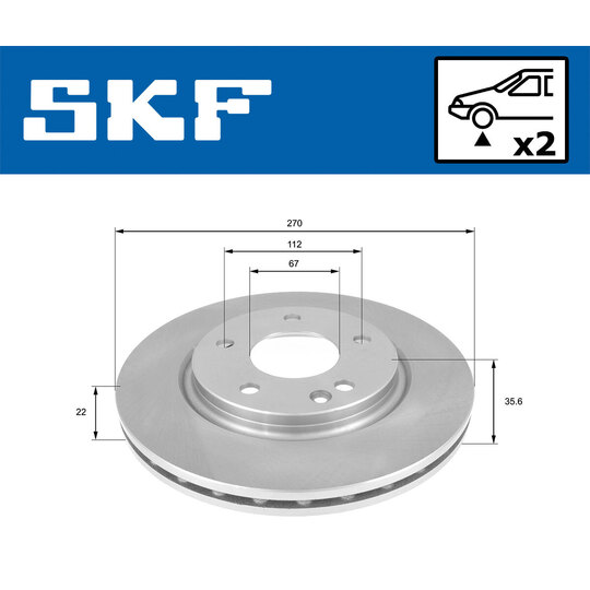 VKBD 80628 V2 - Brake Disc 