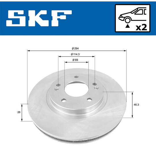 VKBD 80576 V2 - Brake Disc 