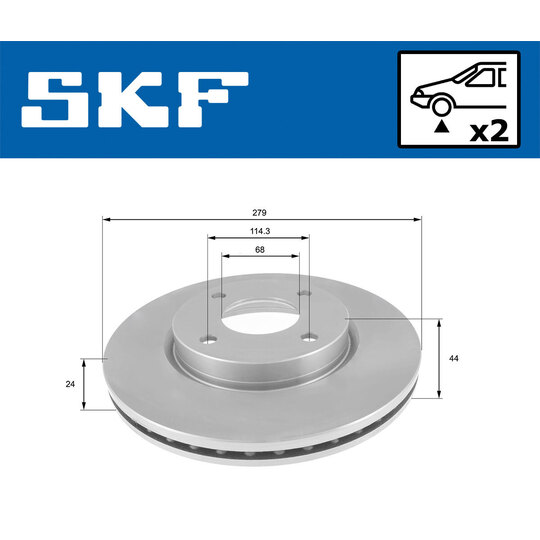 VKBD 80734 V2 - Brake Disc 