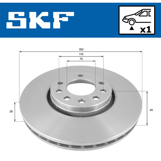 VKBD 80411 V1 - Brake Disc 