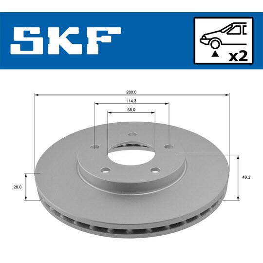 VKBD 80551 V2 - Brake Disc 