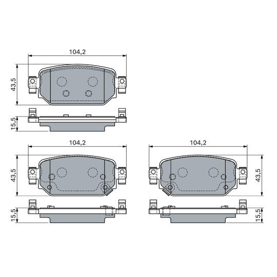 0 986 460 135 - Brake Pad Set, disc brake 