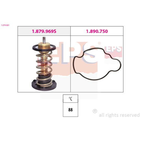 1.879.981 - Termostat, kylvätska 