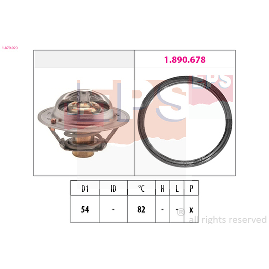 1.879.923 - Thermostat, coolant 