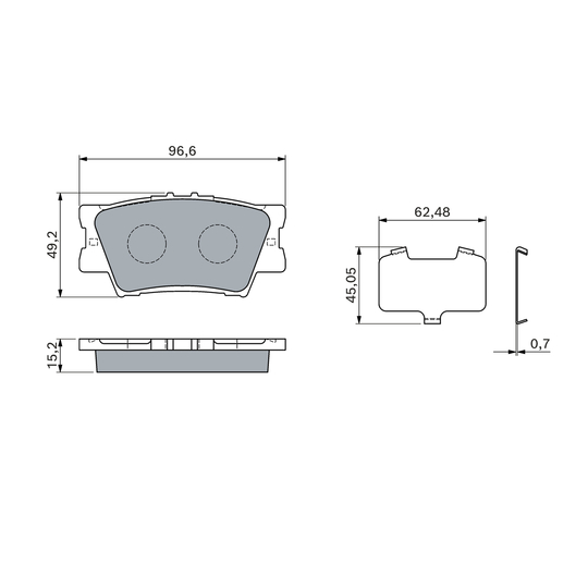 0 986 460 119 - Brake Pad Set, disc brake 