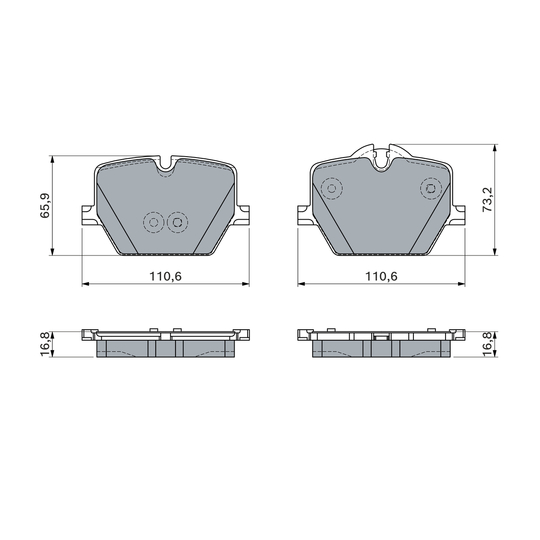 0 986 460 057 - Brake Pad Set, disc brake 