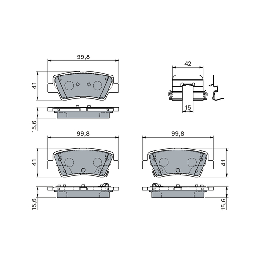 0 986 460 172 - Brake Pad Set, disc brake 