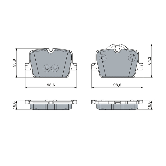 0 986 460 056 - Brake Pad Set, disc brake 