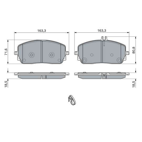 0 986 460 035 - Brake Pad Set, disc brake 