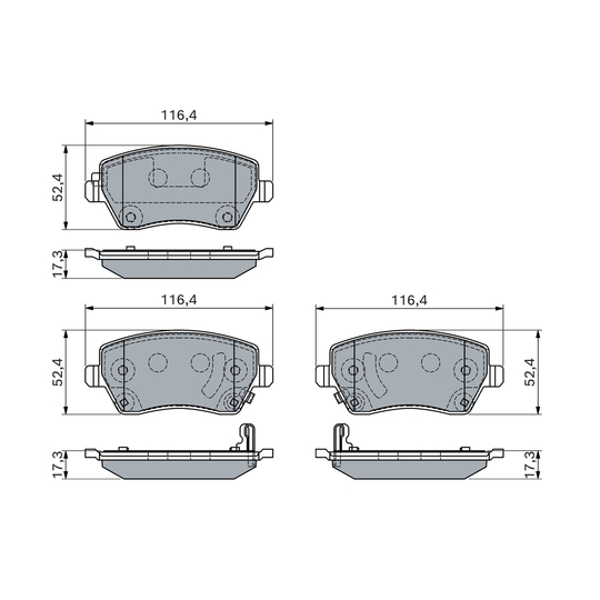 0 986 460 123 - Brake Pad Set, disc brake 