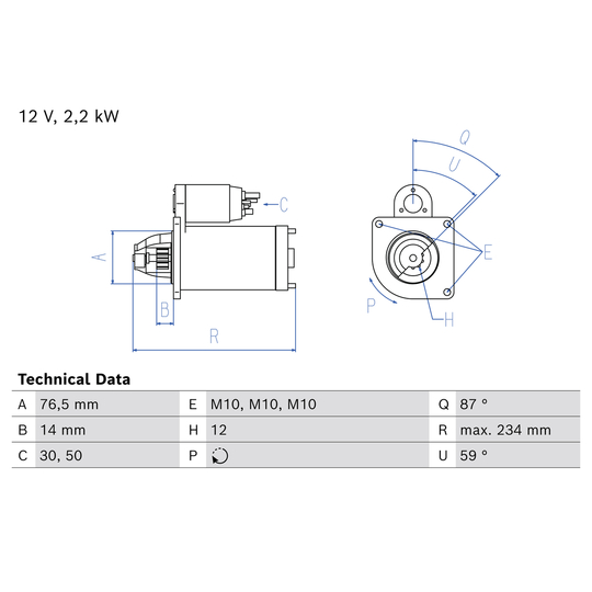 0 986 027 170 - Startmotor 