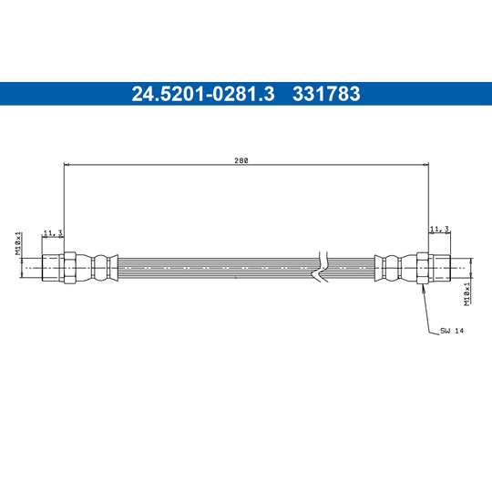 24.5201-0281.3 - Brake Hose 