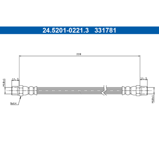 24.5201-0221.3 - Brake Hose 