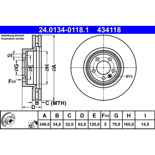 24.0134-0118.1 - Brake Disc 