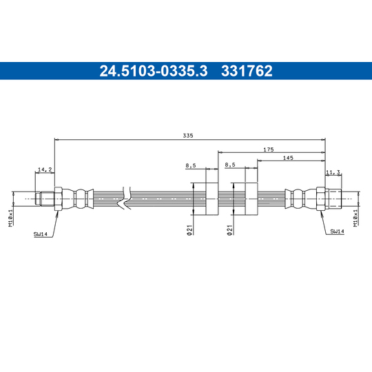 24.5103-0335.3 - Brake Hose 