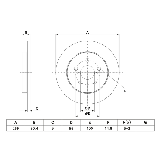 0 986 479 J61 - Brake Disc 