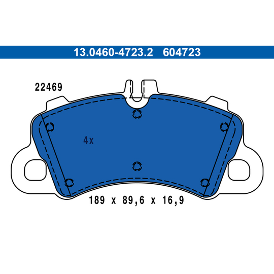 13.0460-4723.2 - Brake Pad Set, disc brake 