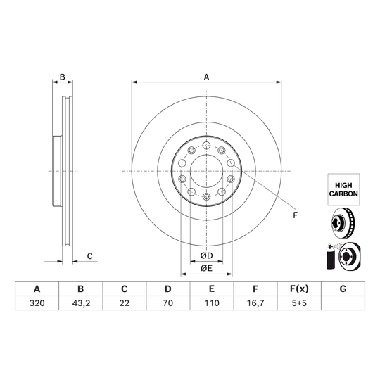 0 986 479 J43 - Brake Disc 