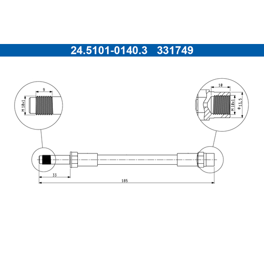 24.5101-0140.3 - Brake Hose 