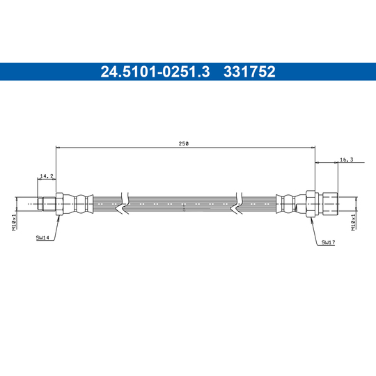 24.5101-0251.3 - Brake Hose 