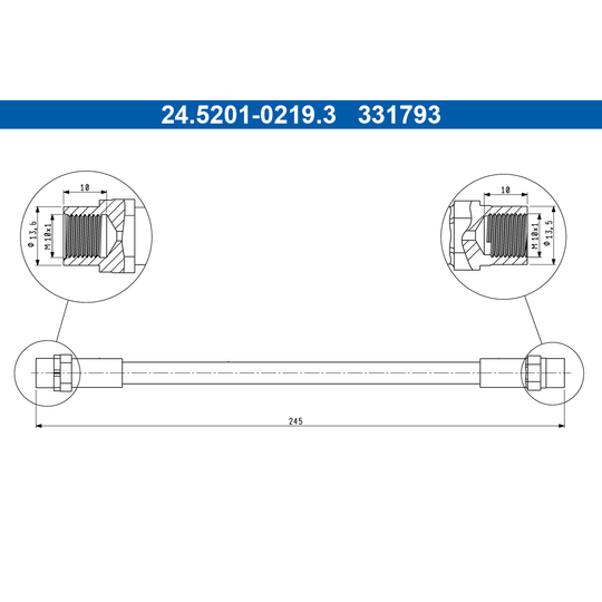 24.5201-0219.3 - Brake Hose 