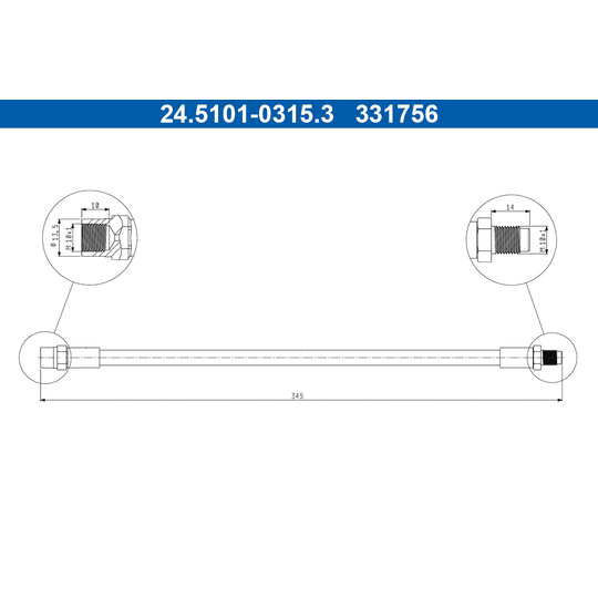 24.5101-0315.3 - Brake Hose 